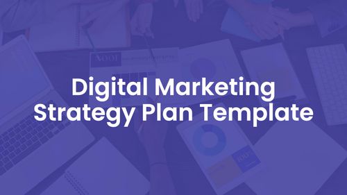 Digital Marketing Strategy Plan Template cover