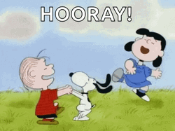 Hooray Peanuts Lucy Snoopy Happy Dance GIF