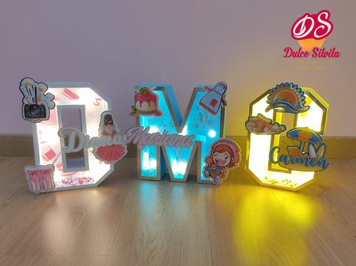 Letras 3D iluminadas Personalizadas