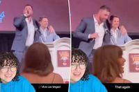 Taylor Swift cringes at Travis Kelce shouting 'Viva Las Vegas' at gala