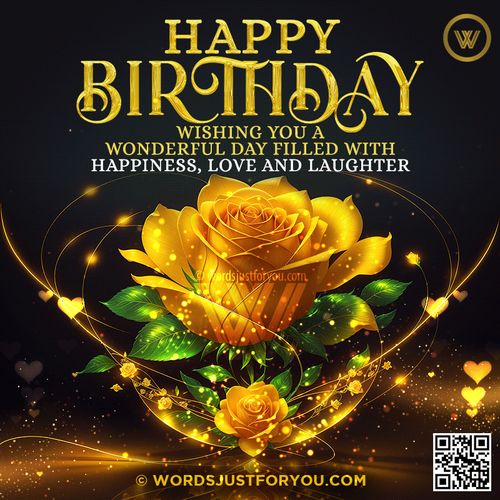 Beautiful Glitter Happy Birthday Wishes eCard - Happy Birthday GIF