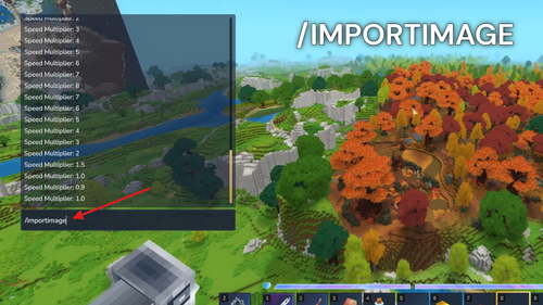 Open the image import menu. Image credits: Hypixel Studios / YouTube: Kweebyte