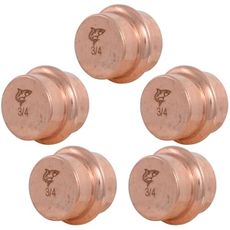 SharkBite 3/4 Inch End Cap, Copper Press Plumbing Fitting, Pack of 5, UPR518X5