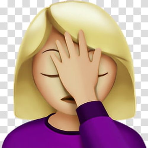Apple Color Emoji Facepalm Female iPhone, Emoji transparent background PNG clipart thumbnail
