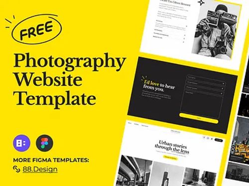 Modern Photography Portfolio: Free Figma Template figma template free figma free template photographer photographer portfolio photography photography portfolio photography studio ui
