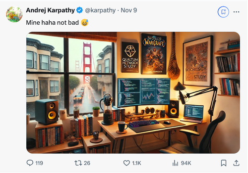 ChatGPT新玩法火了： 一句话画出你的真实生活，大神Karpathy玩上了