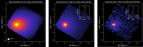 webb images combined 3i atlas