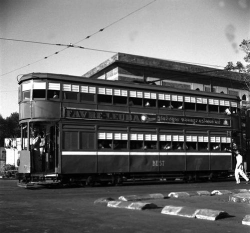 Double decker Mumbai tram