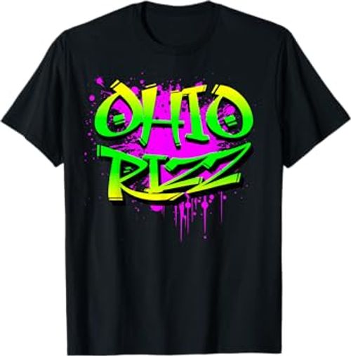 Funny Ohio Rizz Ironic Meme Graffiti Rizzler Brainrot Quote T-Shirt