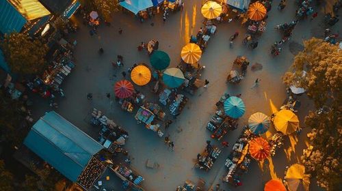 Market stalls