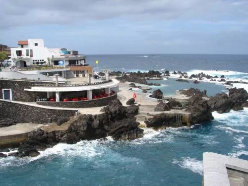 Porto Moniz lava pools from above