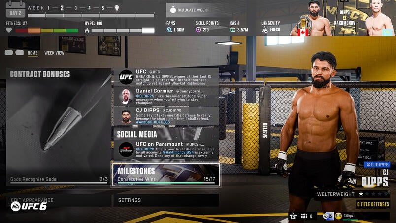 View of EA Sports UFC 6