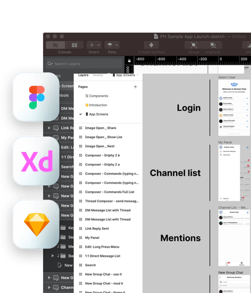 example of the chat messaging UI Kit