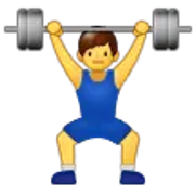 Person Lifting Weights Emoji 🏋 image - Samsung style