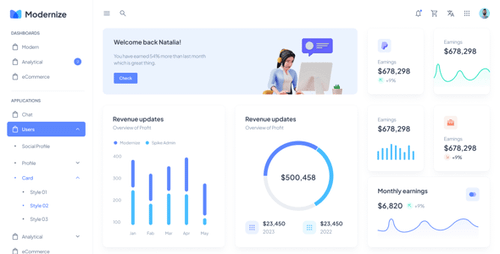 Modernize – Figma Admin Dashboard UI Kit Template