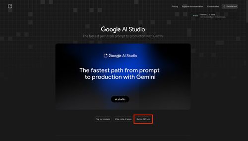 Google AI StudioでGemini APIの使用を開始するログイン画面