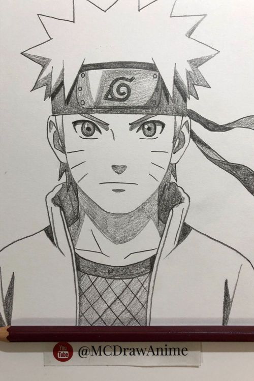 a drawing of naruto from the anime