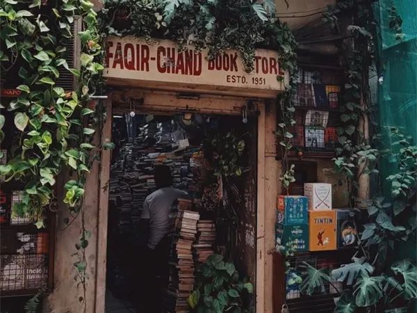 Cozy bookshelf and reading corner in Delhi