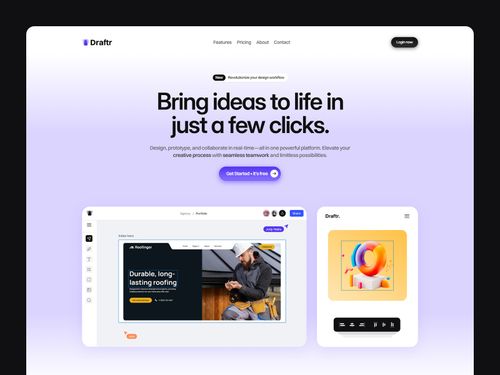 Thumbnail 1 for Draftr, a Framer Marketplace template by Salim from Webestica.