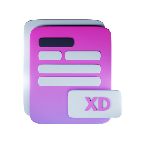 Xd file extension  3D Icon