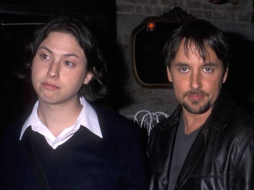 Actor Wiley Wiggins and Richard Linklaker attend the premiere party for "Waking Life" on October 12, 2001 at the Evelyn Lounge in New York City.