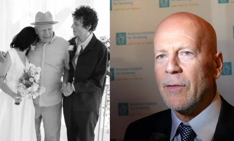 Bruce Willis acompañó a su hija menor, Tallulah, durante su boda