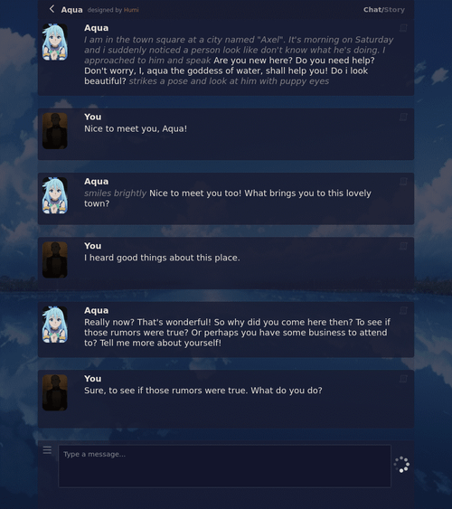 TavernAI移动端界面