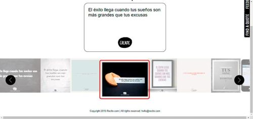 Paso 2: Selecciona un fondo en Recite