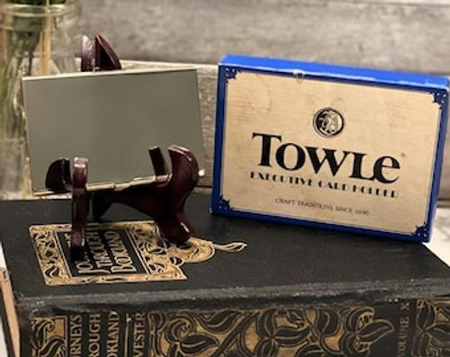 Towle Silversmiths Executive Card Holder | Silver-Plated / Business Card Case | Vintage Desk Accessory | Graduation Gift