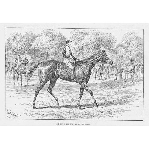 HORSE RACING Sir Hugo Winner of the Derby - Antique Print 1892 - Image 1 of 1