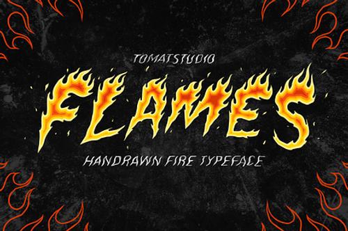 Fire Font | Flames font, a Font by tomatstudio