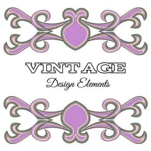 Calligraphic design elements and page decoration. Purple Vintage floral elements for design. Vector decorative design elements.