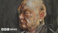Sir Winston Churchill portrait could fetch £800,000 at auction - BBC News