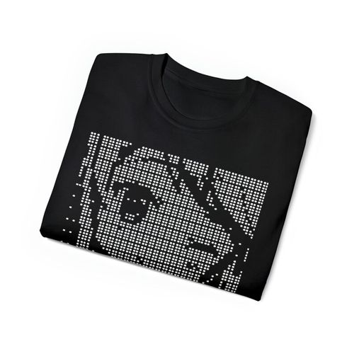 Anime Girl ASCII Art Black Unisex Ultra Cotton Tee image 3