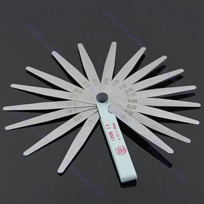 17 Blatt Fühlerlehre Abstandslehre Ventillehre Spaltmass Fühllehre 0,02mm-1,00mm - Bild 1 von 4