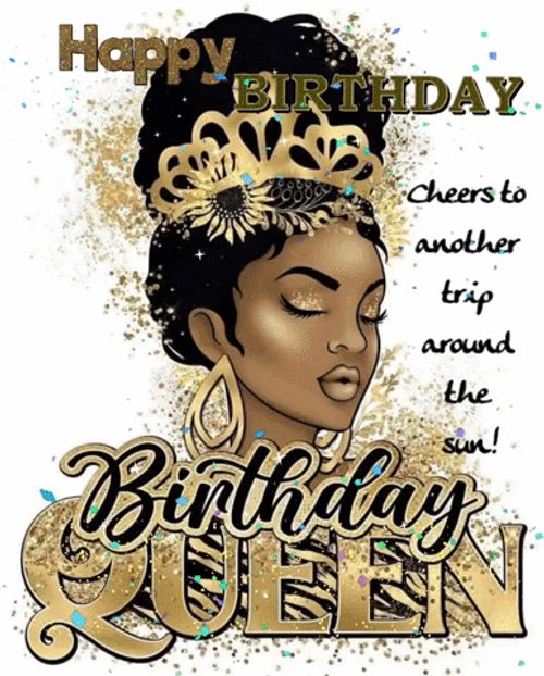 Happy Birthday Beautiful Glistening Queen GIF