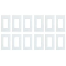 Leviton 80301-SW 100 Pack 1-Gang Decora Plus Wallplate Screwless Snap-On Mount, White