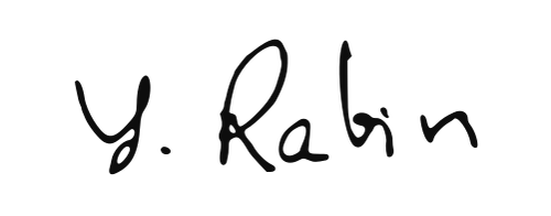 Yitzhak Rabin's signature