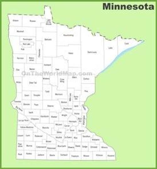 Minnesota county map