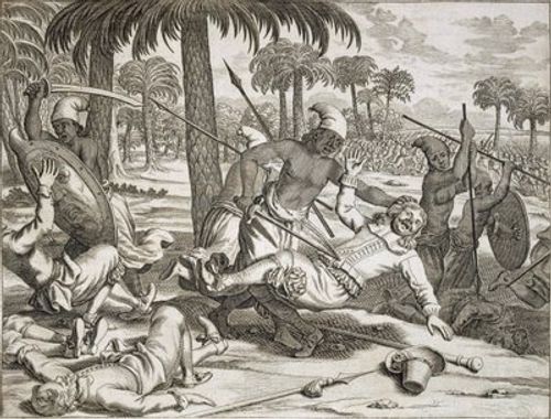 The Murder of Mr. Koster by the Cingalese, Ceylon Sri Lanka, 1672 by Philip Baldaeus