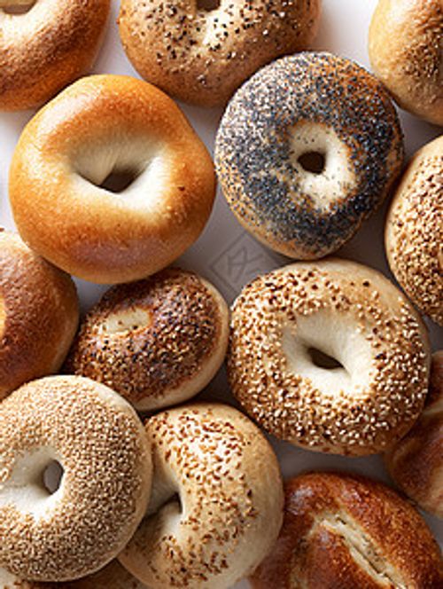 全麦吐司与多种口味面包的专业摄影高清图片