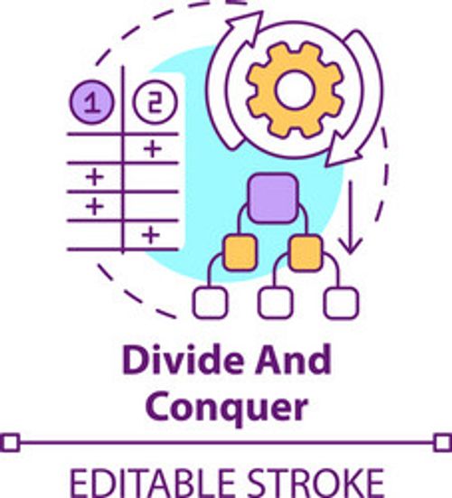 divide and conquer concept icon vector