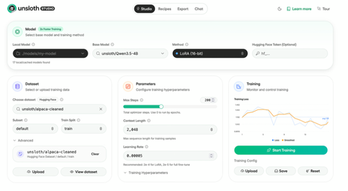 ​Unsloth Studio 发布：首个本地可视化大模型微调平台，显存占用降低 70%