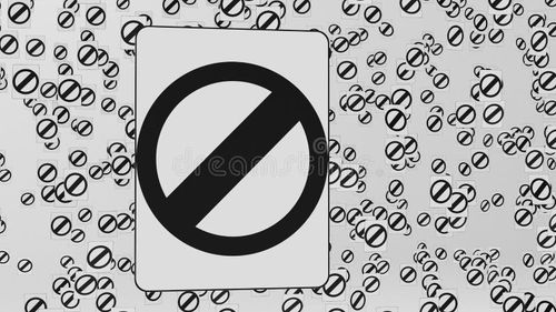 Null traffic signs floating in empty white space. This image is a 3d illustration.