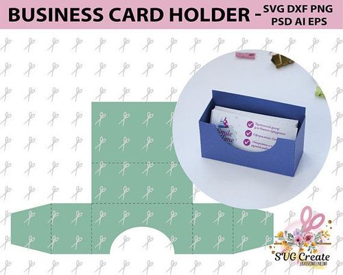 Business card holder template stand paper organiser box | Business card organizer, Business card stand, Custom cards