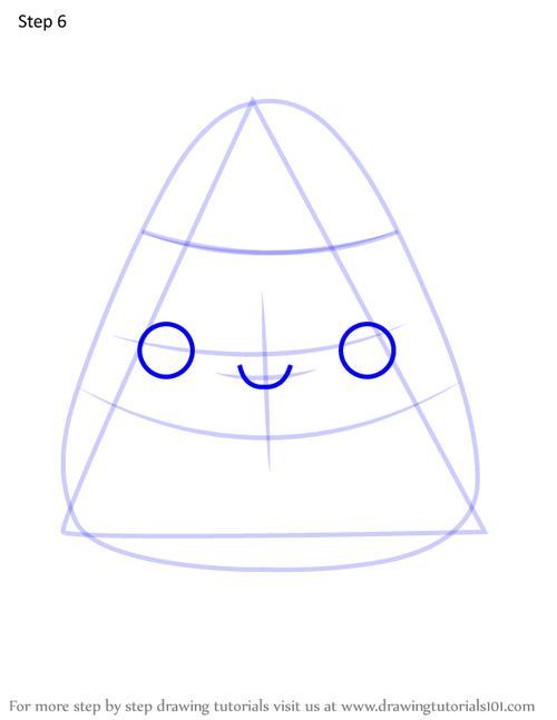 How to Draw Candy Corn Step 10