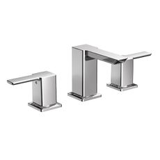 Moen 90 Degree Chrome Two-Handle 8 in. Widespread Bathroom Faucet Trim Kit, Valve Required, TS6720