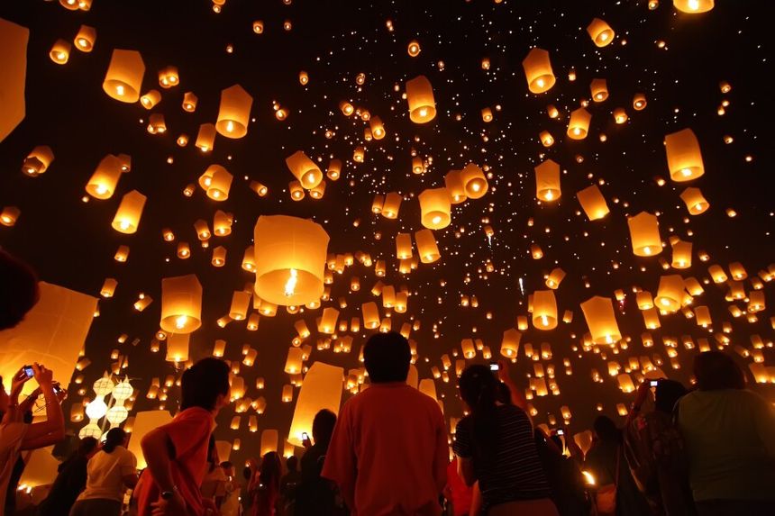 Myanmar’s Bagan Holds First Official Sky Lantern Festival During Thadingyut Celebrations