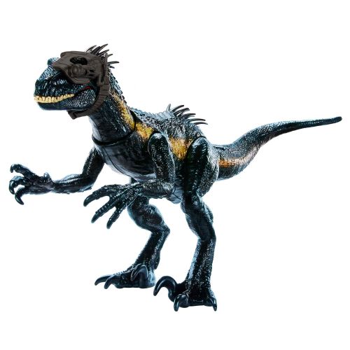 Mattel Jurassic World Dinosaur Figure Indoraptor Track N Attack with Tracking Gear & 3 Attack Features, Toy Gift with Physica