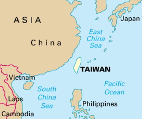 A map of where Taiwan is located. Right off the coast of China. Geography Study Resources, Map Of Taiwan And Surrounding Regions, Taiwan Location Map, Travel Planning Taiwan, Ancient China Map With Regions, Poetry Rubric, China Ethnicity Map, Map Of China Showing Provinces